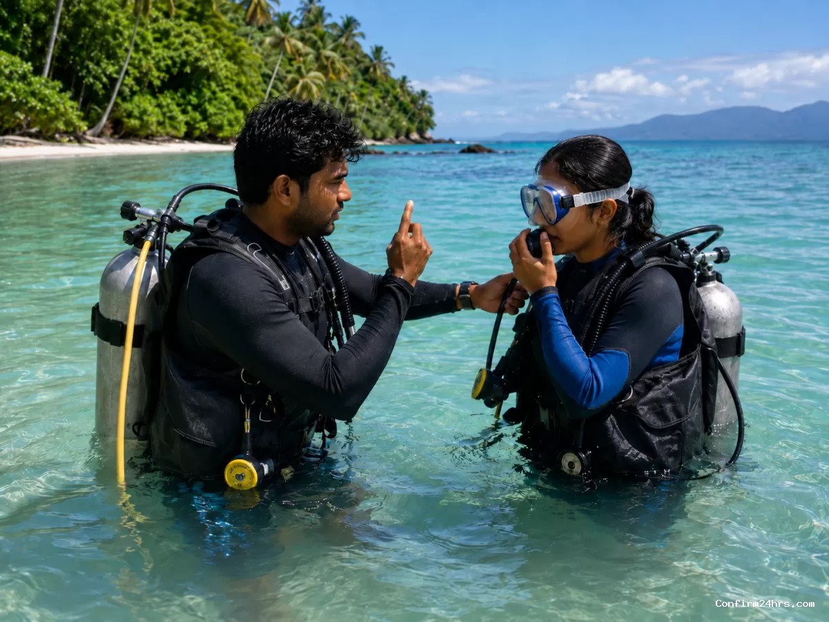 Shore diving in Andaman beginner scuba experience